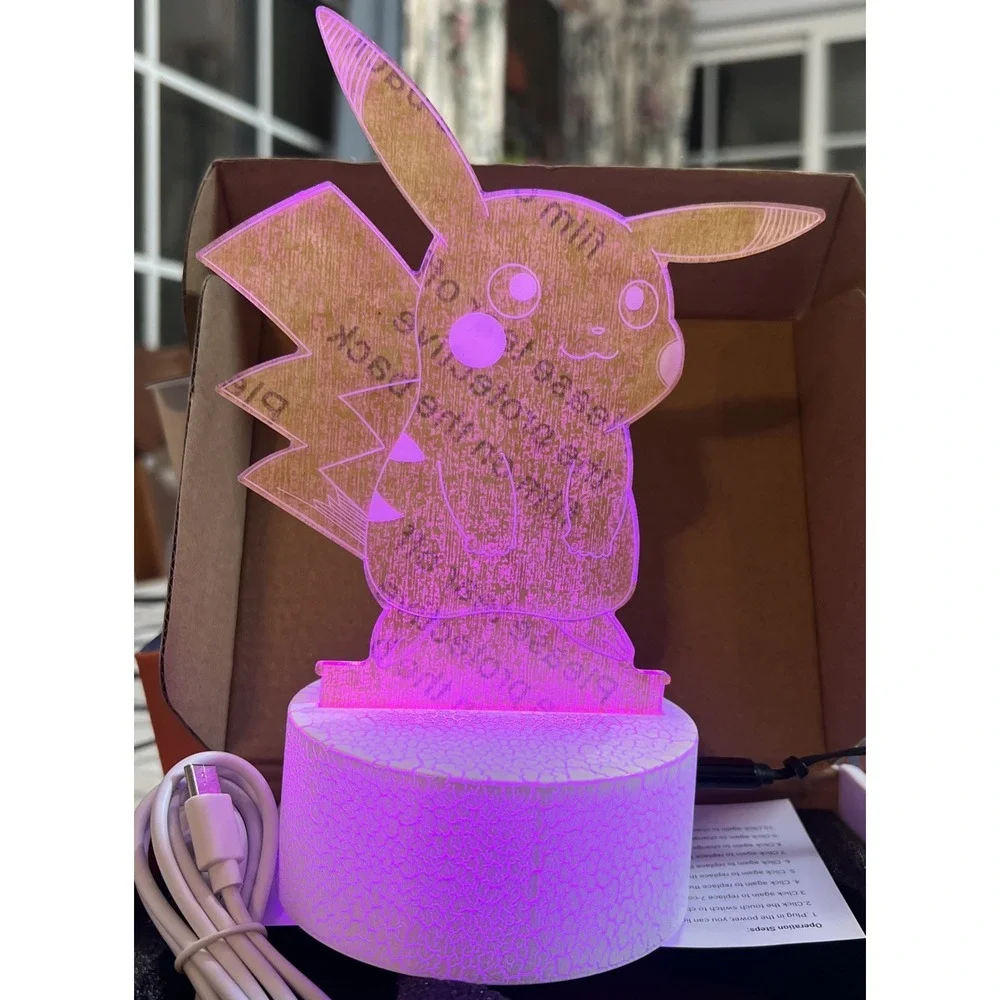 Creative 3D Visualization‎ Lamp - Pikachu Pokemon
